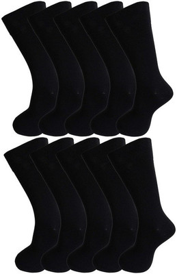 PinKit Men Solid Calf Length(Pack of 10)