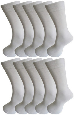 PinKit Men Solid Calf Length(Pack of 10)