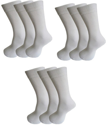 PinKit Men Solid Calf Length(Pack of 9)