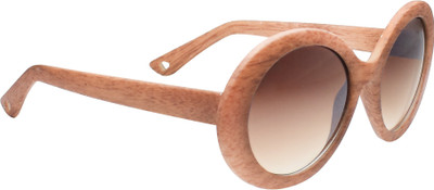 PETER JONES Over-sized Sunglasses(For Men & Women, Brown)