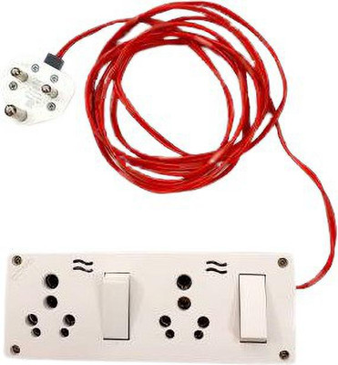 BAHUL cona dobell combined with ARCHO heay duty wire 1.5 mm wire 8 mete.01 2  Socket Extension Boards(White, 3 m)