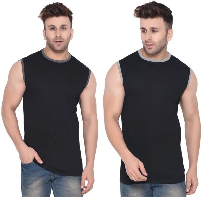 BEYOU FASHION Solid Men Round Neck Black T-Shirt