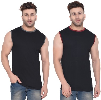 BEYOU FASHION Solid Men Round Neck Multicolor T-Shirt