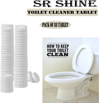 S R SHINE TABLET TOILET BOWL CLEANER PACK OF 88 TABLET (20gm) = 1760gm Lemon Block Toilet Cleaner(88 x 20 g)