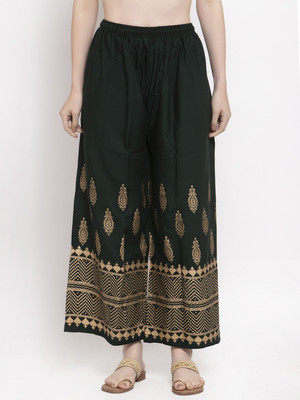 STYLE PREZONE Relaxed Women Green Trousers