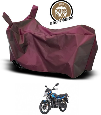 SEBONGO Waterproof Two Wheeler Cover for Bajaj(Platina 110 H-Gear, Maroon)