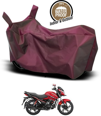 SEBONGO Waterproof Two Wheeler Cover for Hero(Glamour i3s, Maroon)