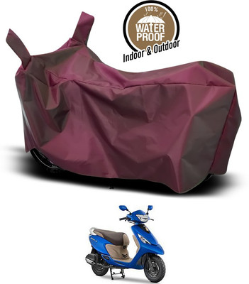 SEBONGO Waterproof Two Wheeler Cover for TVS(Zest, Maroon)
