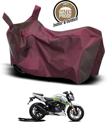 SEBONGO Waterproof Two Wheeler Cover for TVS(Apache RTR 200 4V, Maroon)