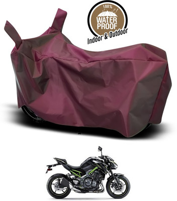 SEBONGO Waterproof Two Wheeler Cover for Kawasaki(Maroon)
