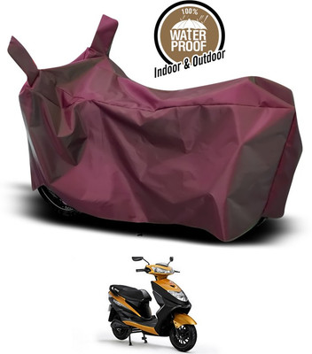 ANTHUB Waterproof Two Wheeler Cover for Ampere(Maroon)