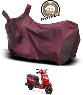 ANTHUB Waterproof Two Wheeler Cover for Hero(Pleasure+ 110, Maroon)