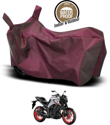 SEBONGO Waterproof Two Wheeler Cover for Yamaha(MT 9, Maroon)