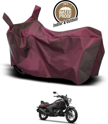 ANTHUB Waterproof Two Wheeler Cover for Suzuki(Intruder, Maroon)