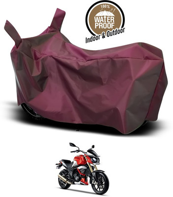 SEBONGO Waterproof Two Wheeler Cover for Mahindra(MOJO XT 300, Maroon)