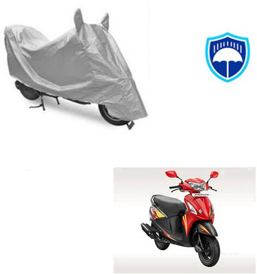 Feel heaven Waterproof Two Wheeler Cover for Hero(Pleasure, Silver)
