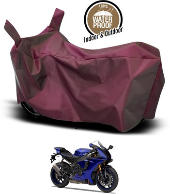 ANTHUB Waterproof Two Wheeler Cover for Yamaha(YZF R1, Maroon)