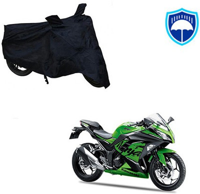 SRENTERPRISES Two Wheeler Cover for Kawasaki(Ninja 300, Black)
