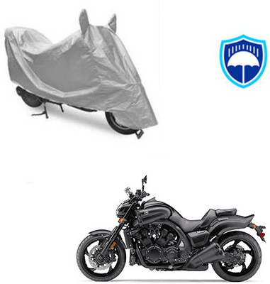 SRENTERPRISES Two Wheeler Cover for Yamaha(VMAX, Silver)