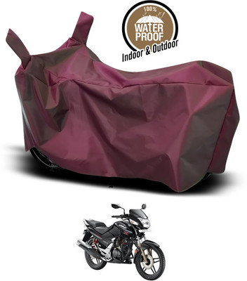 SEBONGO Waterproof Two Wheeler Cover for Hero(CBZ, Maroon)