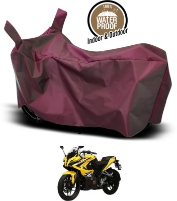 SEBONGO Waterproof Two Wheeler Cover for Bajaj(Pulsar 200 NS DTS-i, Maroon)