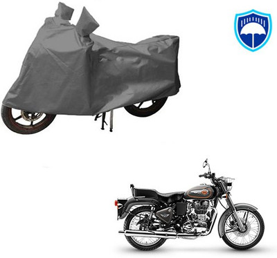 Feel heaven Waterproof Two Wheeler Cover for Royal Enfield(Bullet 500, Grey)