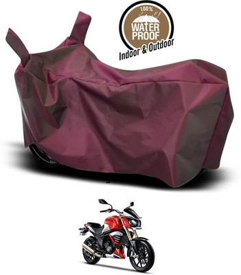 SEBONGO Waterproof Two Wheeler Cover for Mahindra(Mojo, Maroon)