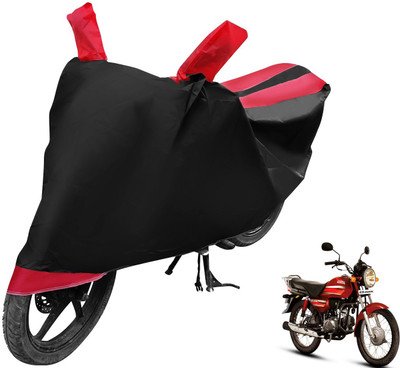 Auto Hub Two Wheeler Cover for Hero(CD Dawn, Black, Red)