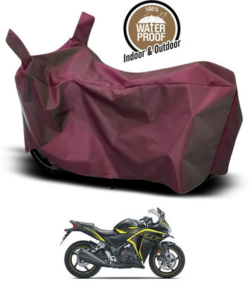 ANTHUB Waterproof Two Wheeler Cover for Honda(CBR 250R, Maroon)