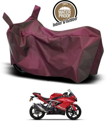 SEBONGO Waterproof Two Wheeler Cover for TVS(Apache RR 310, Maroon)