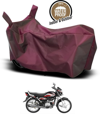 SEBONGO Waterproof Two Wheeler Cover for Hero(HF Deluxe, Maroon)