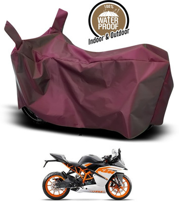 ANTHUB Waterproof Two Wheeler Cover for KTM(RC 200, Maroon)