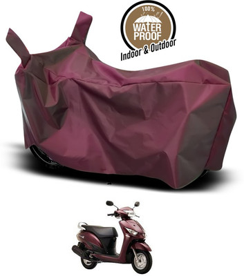 SEBONGO Waterproof Two Wheeler Cover for Yamaha(Alpha, Maroon)