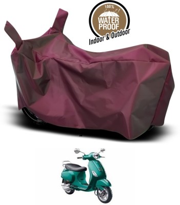 SEBONGO Waterproof Two Wheeler Cover for Vespa(Vespa VXL, Maroon)