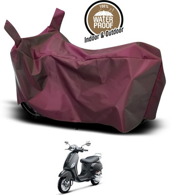 SEBONGO Waterproof Two Wheeler Cover for Vespa(Vespa VXL 125, Maroon)