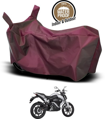 SEBONGO Waterproof Two Wheeler Cover for Revolt(Maroon)