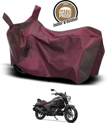 ANTHUB Waterproof Two Wheeler Cover for Suzuki(Intruder, Maroon)