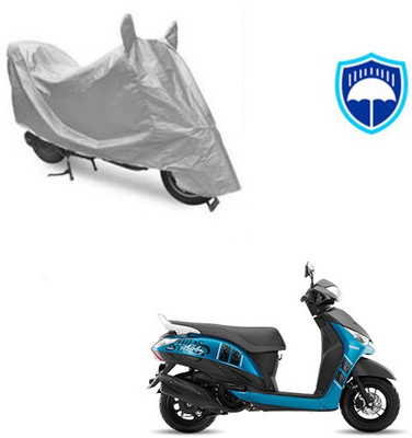 SRENTERPRISES Two Wheeler Cover for Yamaha(Alpha, Silver)