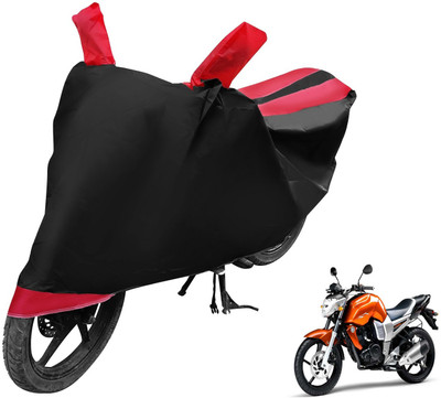 Auto Hub Two Wheeler Cover for Yamaha(FZ16, Black, Red)