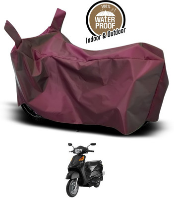 SEBONGO Waterproof Two Wheeler Cover for Indus(Yo EXL, Maroon)