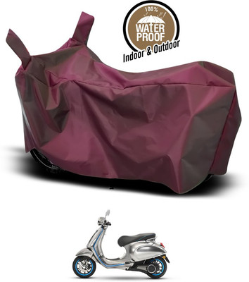 SEBONGO Waterproof Two Wheeler Cover for Vespa(Piaggio Vespa, Maroon)