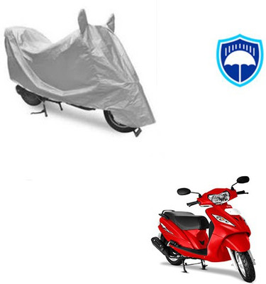 SRENTERPRISES Two Wheeler Cover for TVS(Wego, Silver)