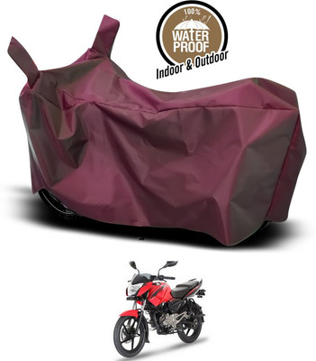 SEBONGO Waterproof Two Wheeler Cover for Bajaj(Pulsar 135 LS DTS-i, Maroon)