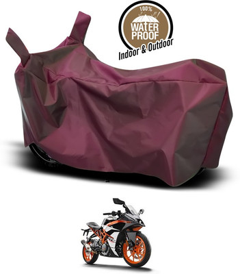 ANTHUB Waterproof Two Wheeler Cover for KTM(RC 390, Maroon)