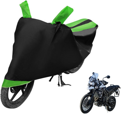 Auto Hub Two Wheeler Cover for Triumph(Tiger 800 XCA, Black, Green)
