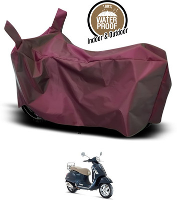 SEBONGO Waterproof Two Wheeler Cover for Vespa(Vespa, Maroon)