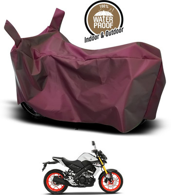 ANTHUB Waterproof Two Wheeler Cover for Yamaha(MT 15, Maroon)