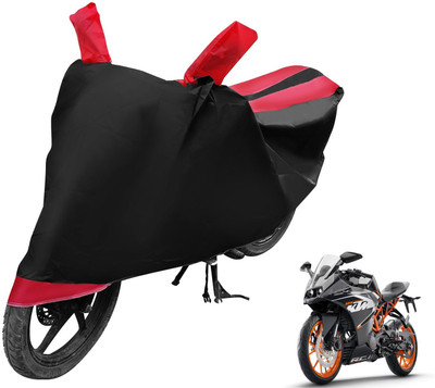 Auto Hub Two Wheeler Cover for KTM(RC 390, Black, Red)