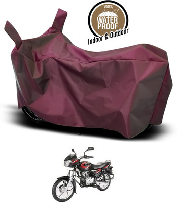 ANTHUB Waterproof Two Wheeler Cover for Bajaj(Discover 125 DTS-i, Maroon)