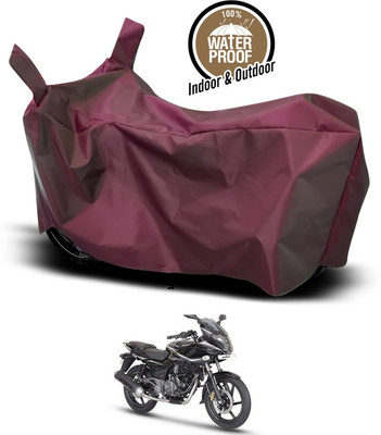 SEBONGO Waterproof Two Wheeler Cover for Bajaj(Pulsar 220 DTS-i, Maroon)